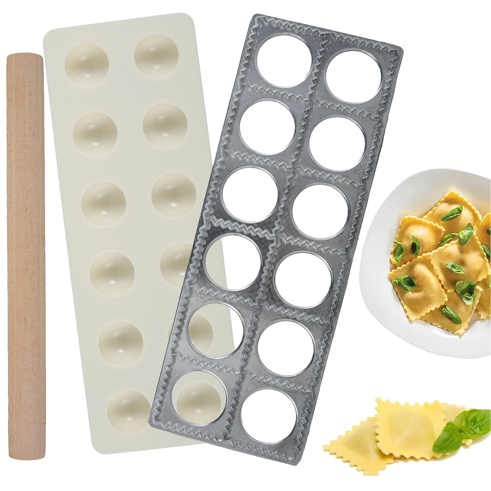 Kitchen Job - Dumpling Mold 12 Holes Ravioli Press