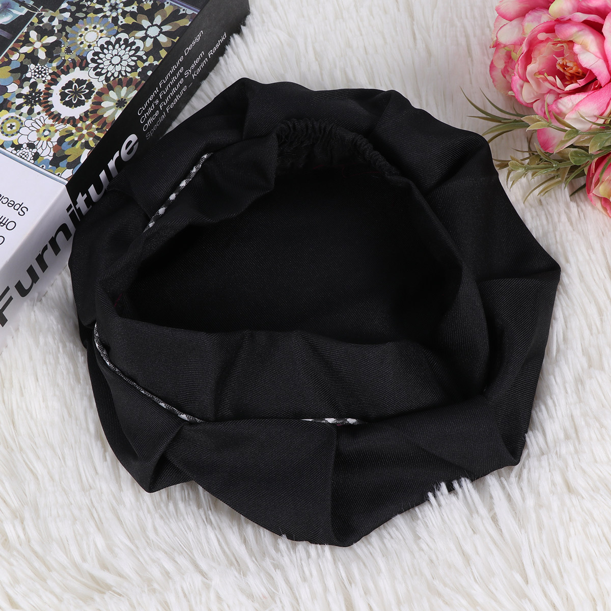 Kitchen With Baking Area - 1pc Children Chef Hat Black Adjustable