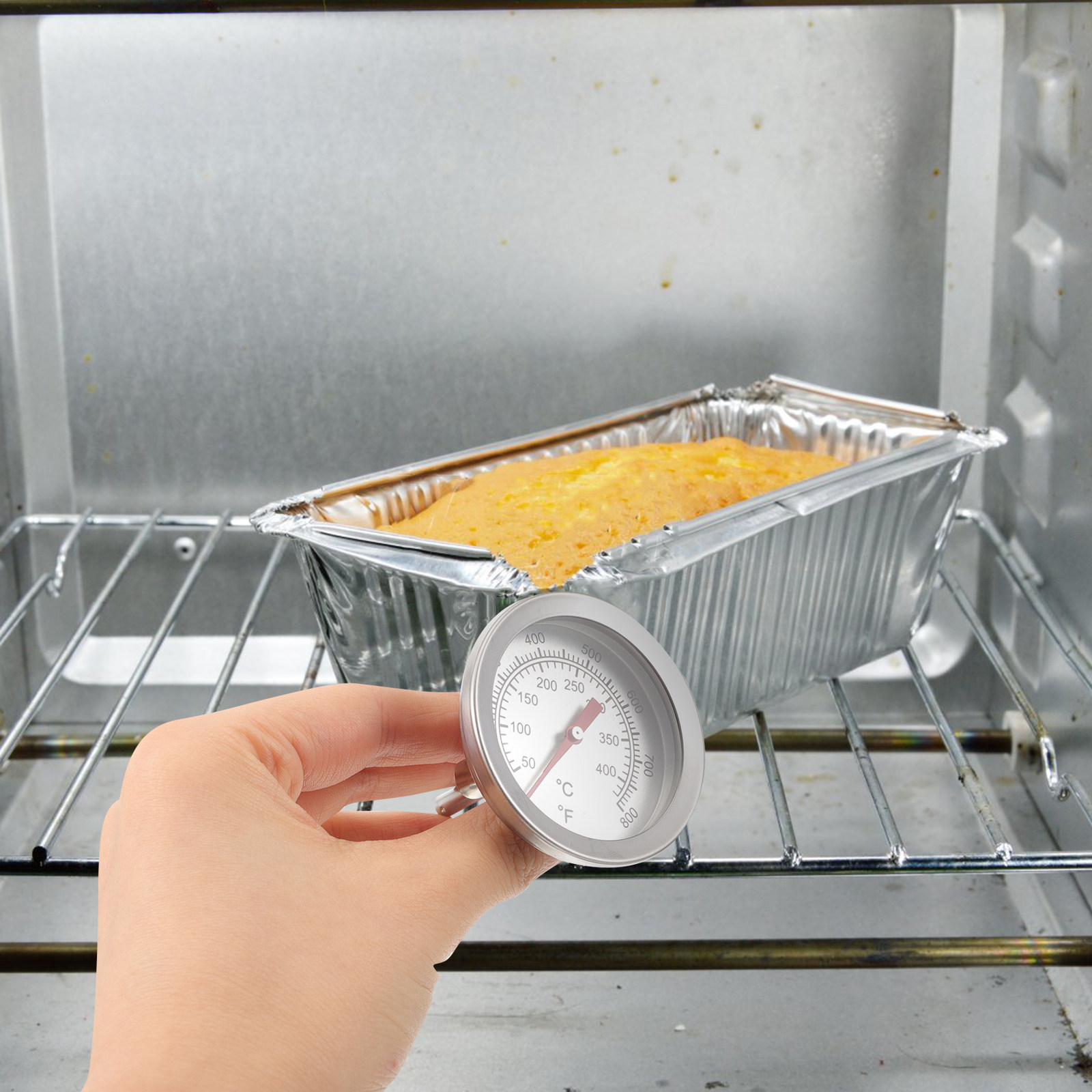 Kitchen Baking Oven - Large Dial Oven Thermometer Stainless Steel
