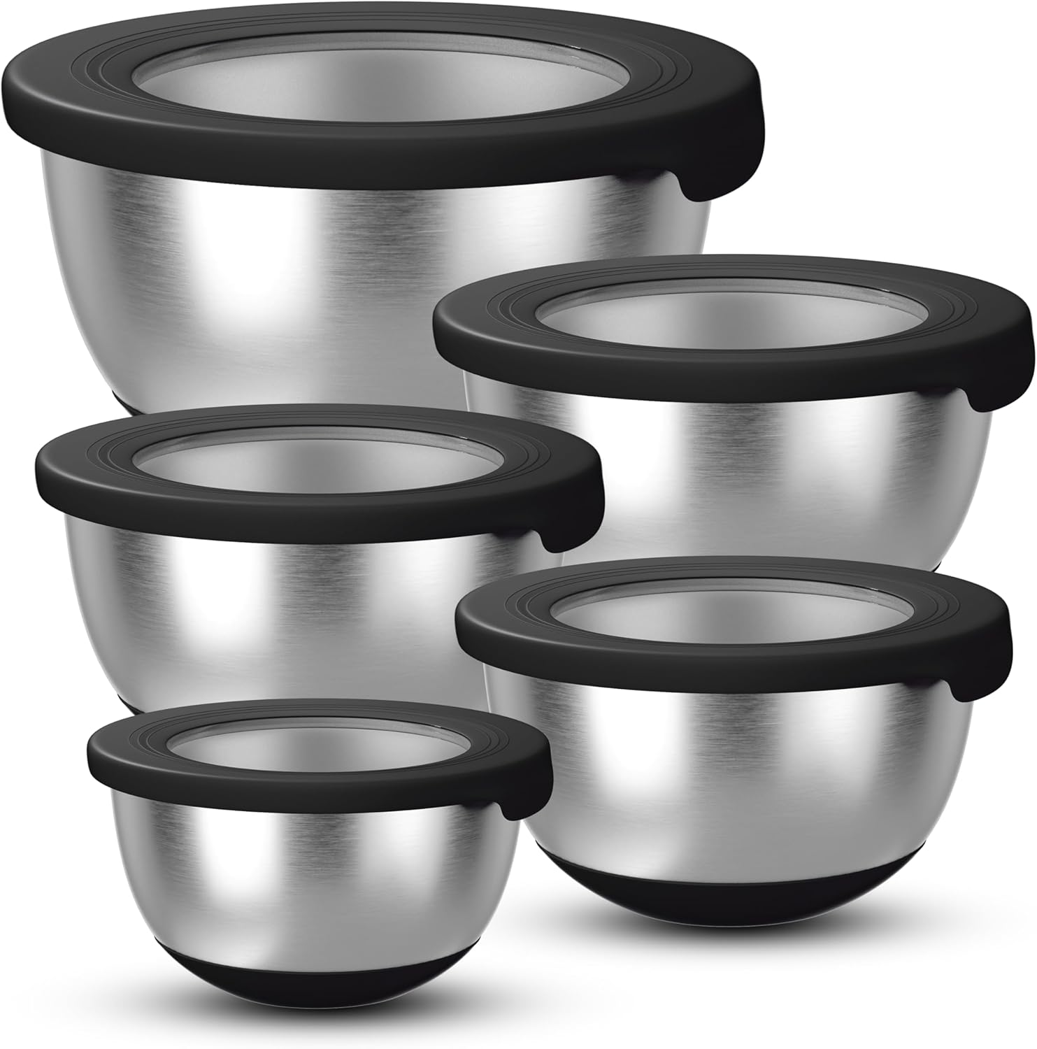 Kitchen Baking Set - Stainless Steel Mixing Bowls with Lids,
