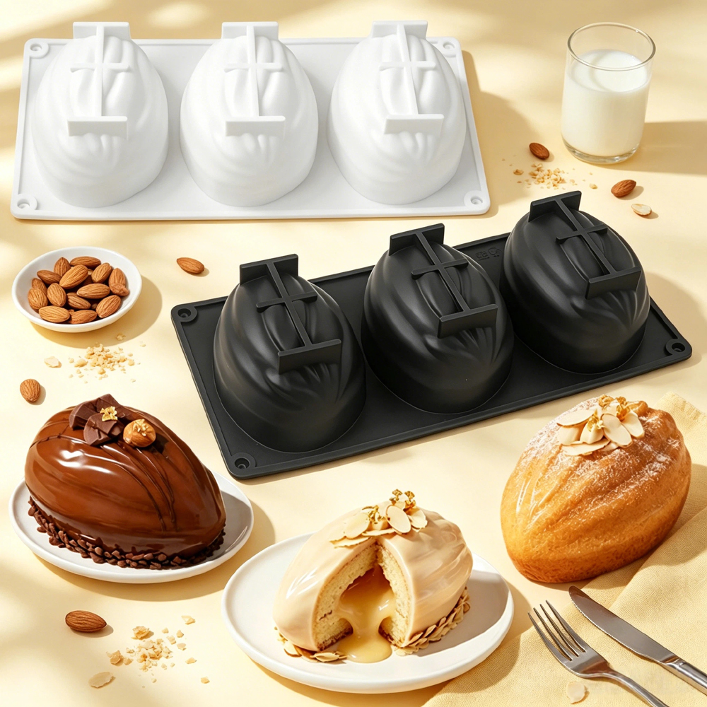 Baking Kitchen Design - 3 or 8-Cell Almond Nut Design
