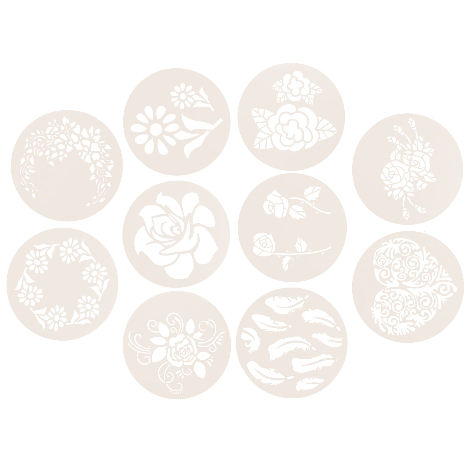 Kitchen Baking Drawing - 10 Pcs Hollow Mold Stencils Crafts