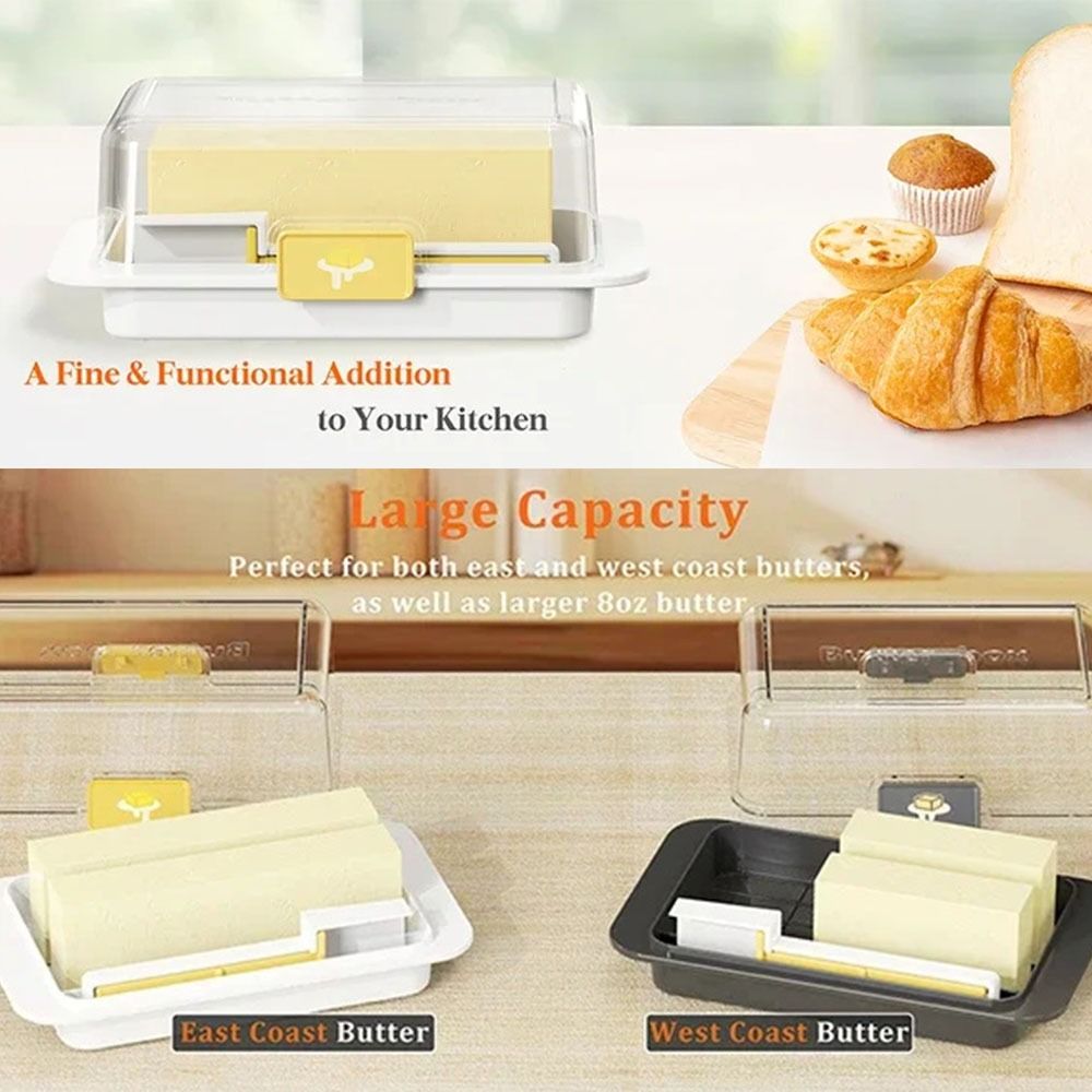 Clear Lid Butter Storage Box D - Kitchen Baking Storage Containers บทวิจารณ์และราคา