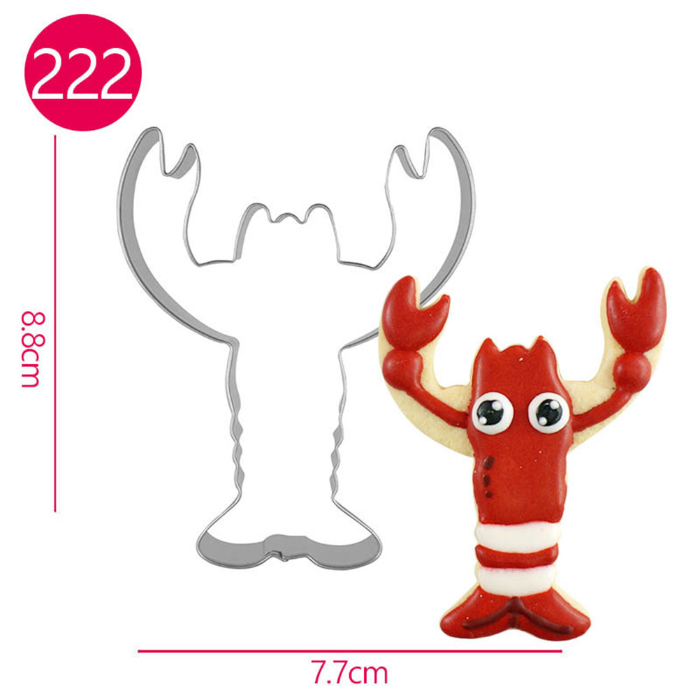 4pcs Lobster Shape Cookie Cutt - Baking Kitchen Design บทวิจารณ์และราคา