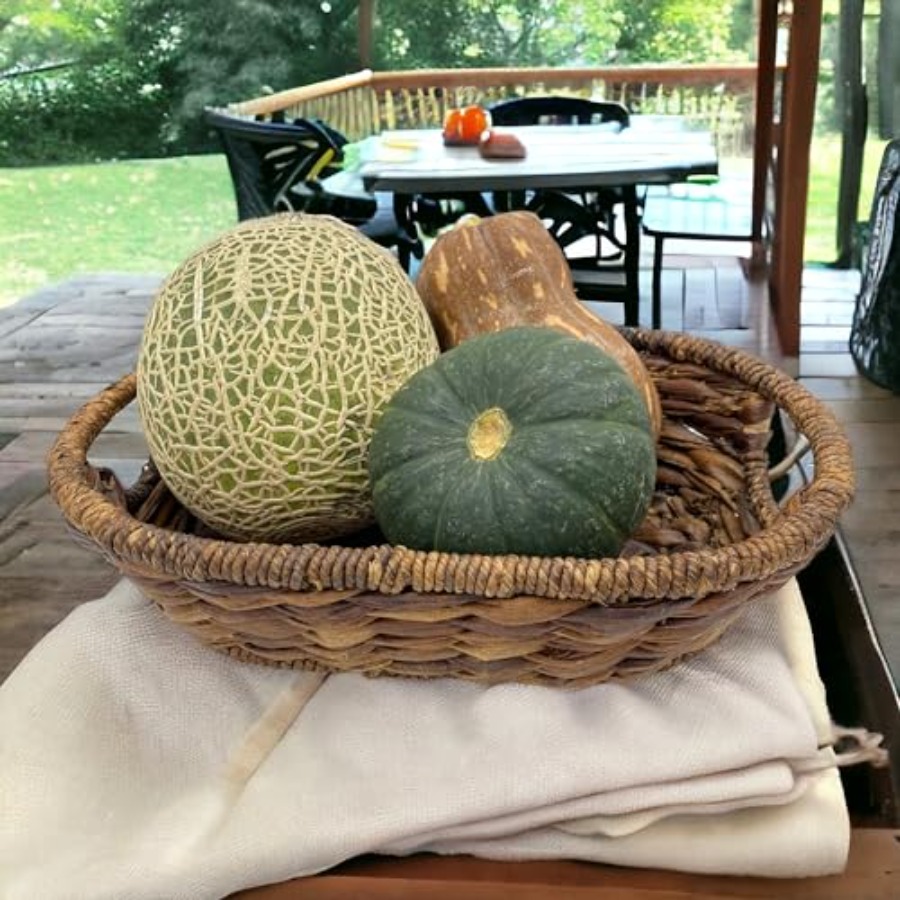 Handwoven Oval Wicker Baskets  - Kitchen Baking Set บทวิจารณ์และราคา