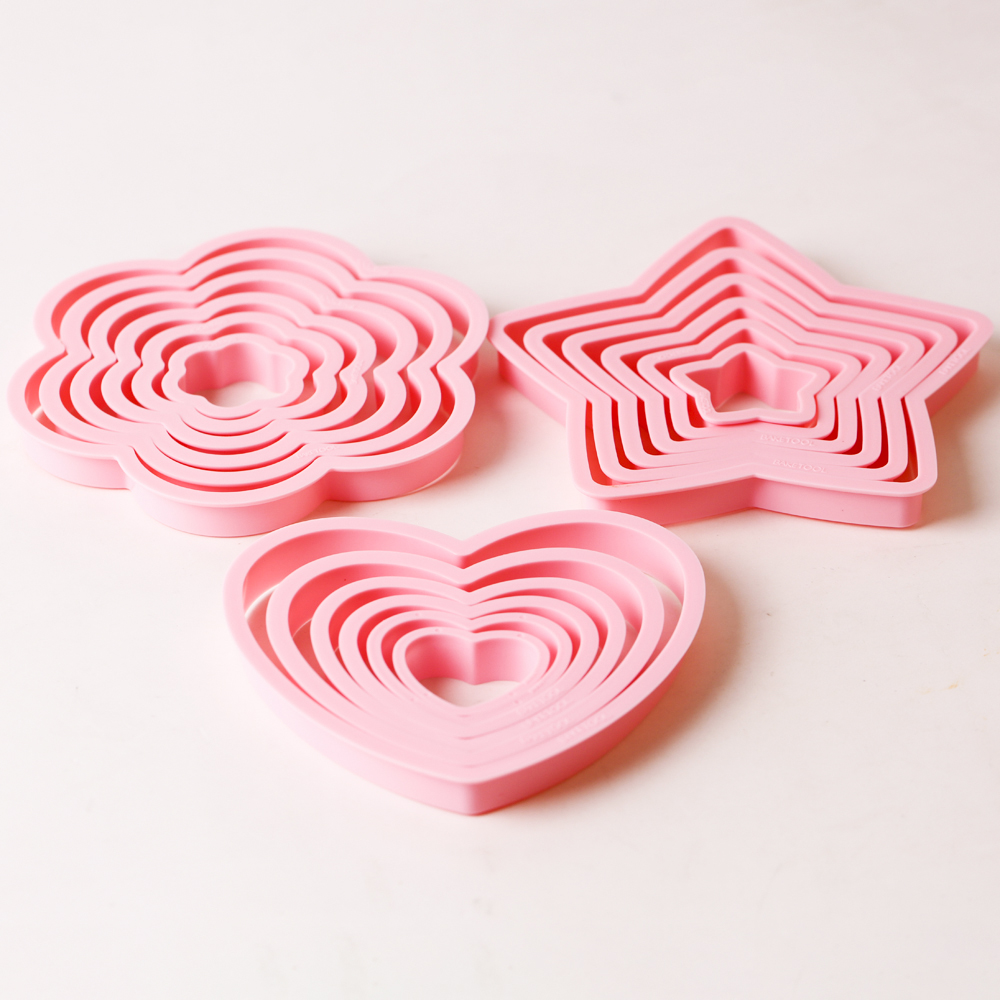 1set/3sets Pink Heart Star Flo - Kitchen Baking Set บทวิจารณ์และราคา