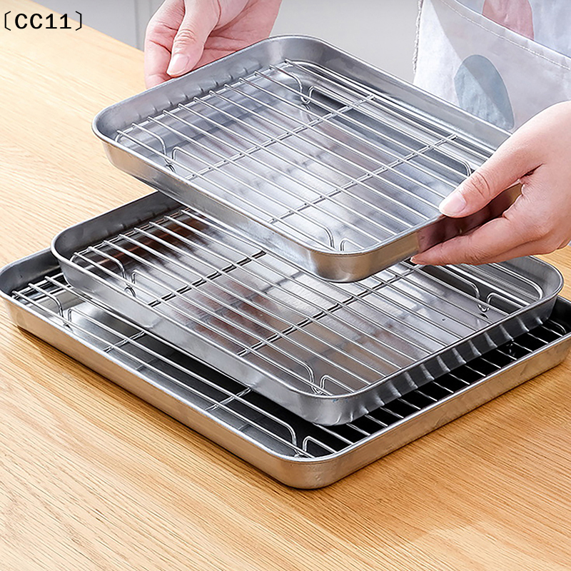 Stainless Steel Baking Pan Tra - Cooling Rack Wire บทวิจารณ์และราคา