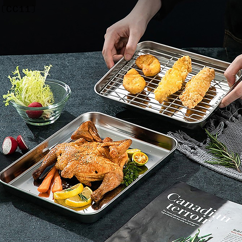 Stainless Steel Baking Pan Tra - Cooling Rack Wire บทวิจารณ์และราคา
