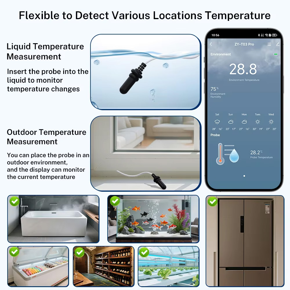 Tuya Zigbee WiFi Temp Humidity - Kitchen Job บทวิจารณ์และราคา