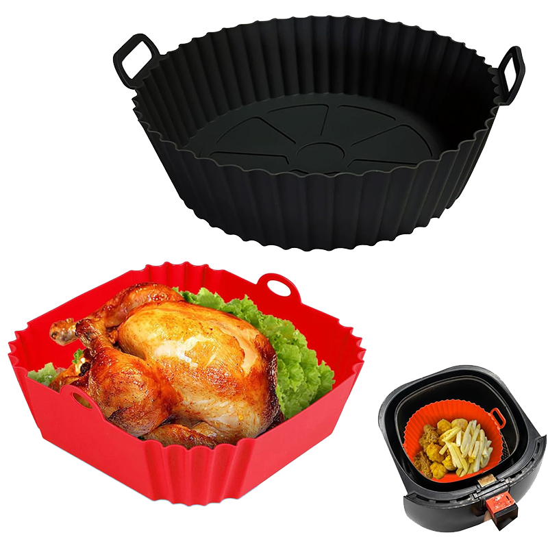 Air Fryer Silicone Liners Pot  - Kitchen Baking Oven บทวิจารณ์และราคา