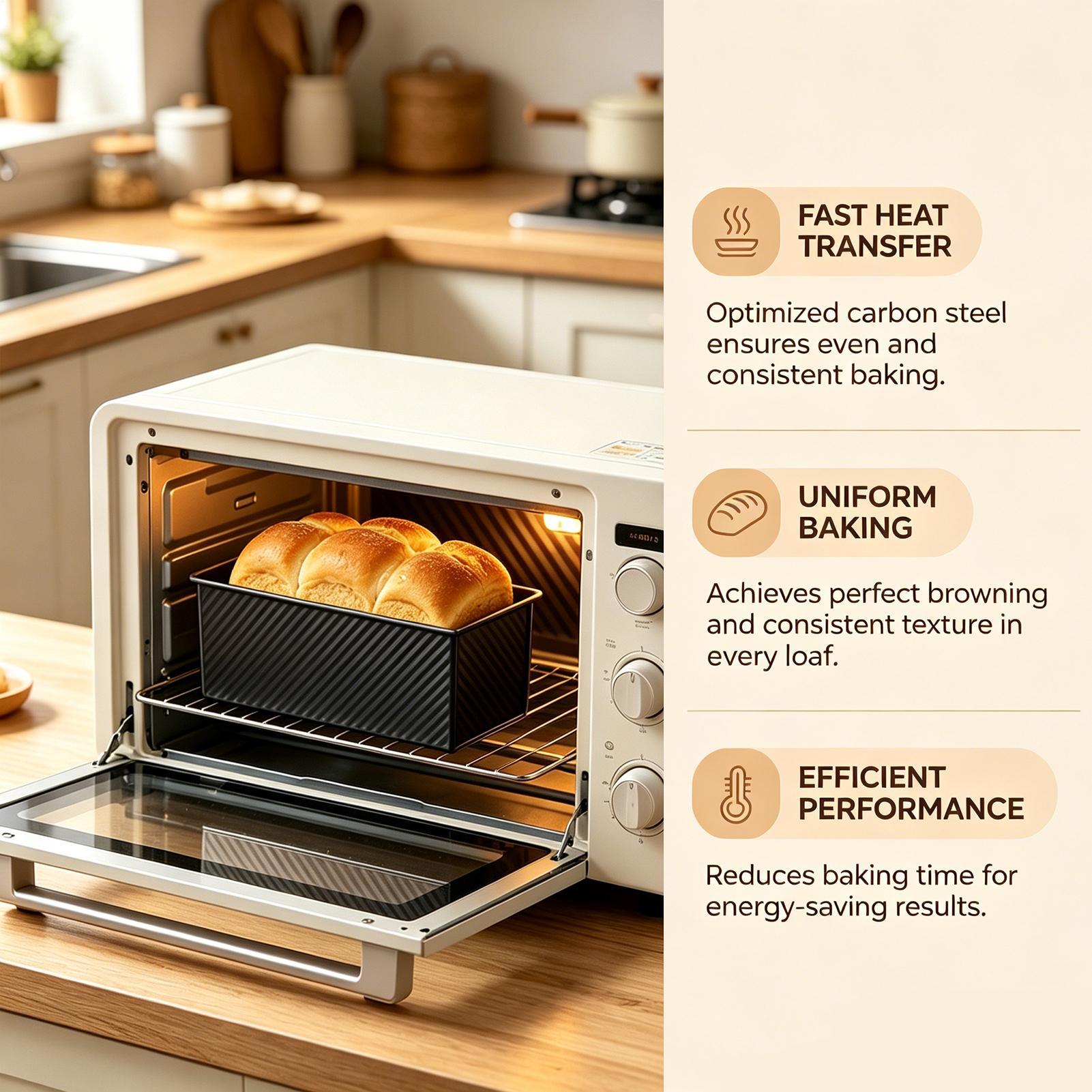Bread Baking Pan Corrugated Ca - Kitchen Baking Pans บทวิจารณ์และราคา