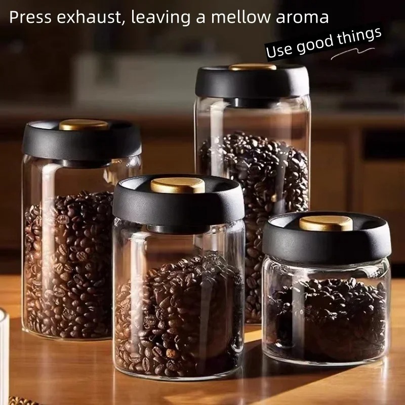 Manual Vacuum Sealed Coffee Ja - Kitchen Job บทวิจารณ์และราคา