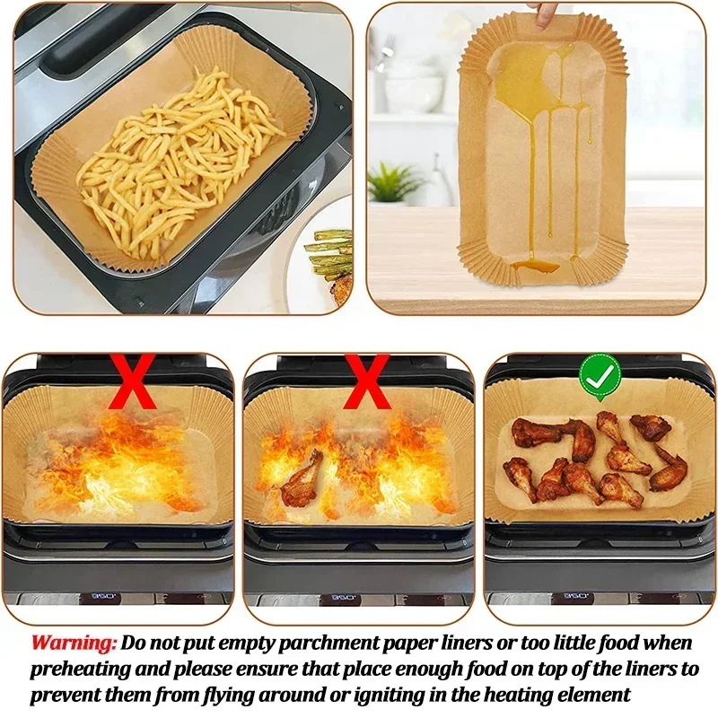Disposable Air Fryer Paper Non - Kitchen Baking Store บทวิจารณ์และราคา