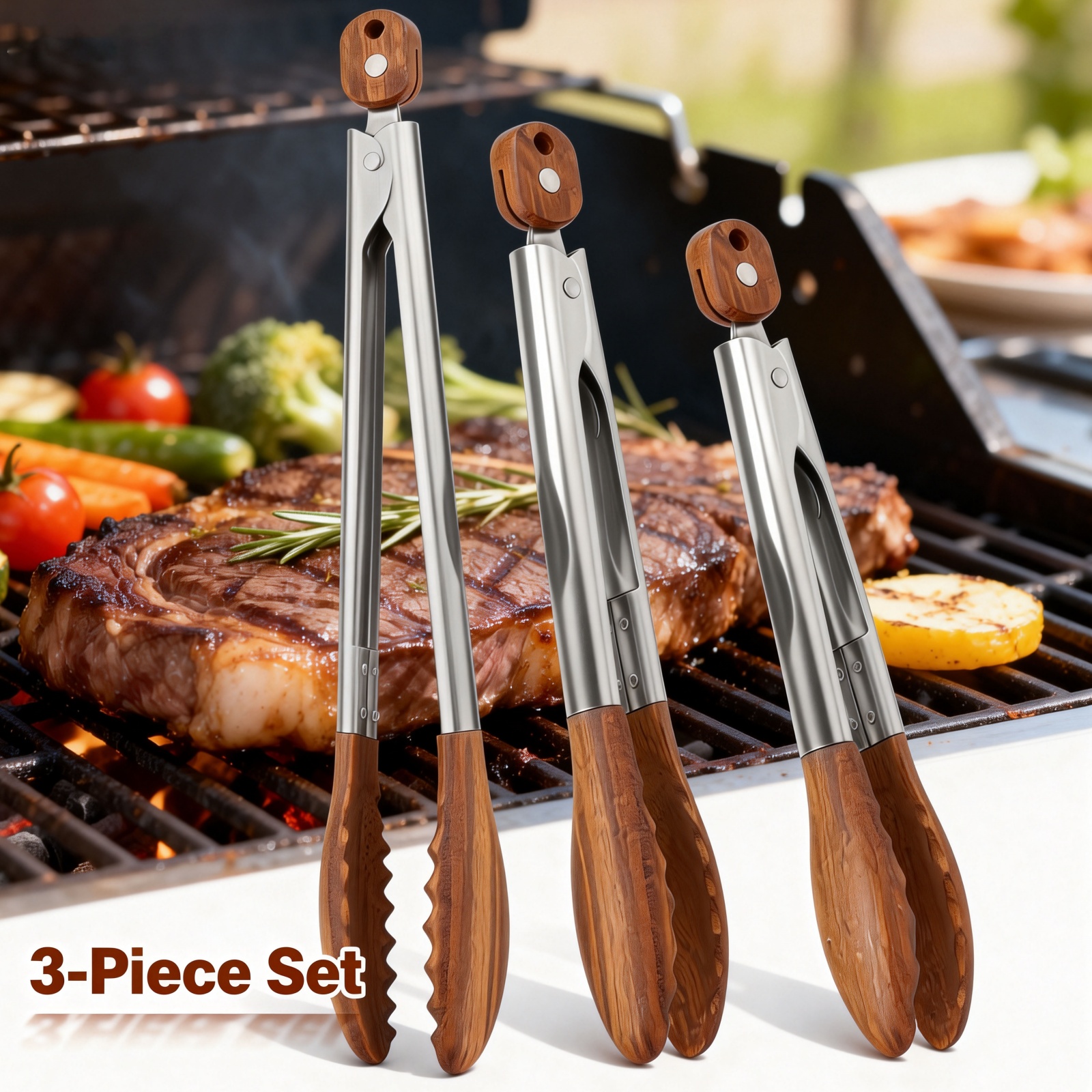 2/3 Pcs Food Tongs Walnut Wood - Kitchen Baking Store บทวิจารณ์และราคา