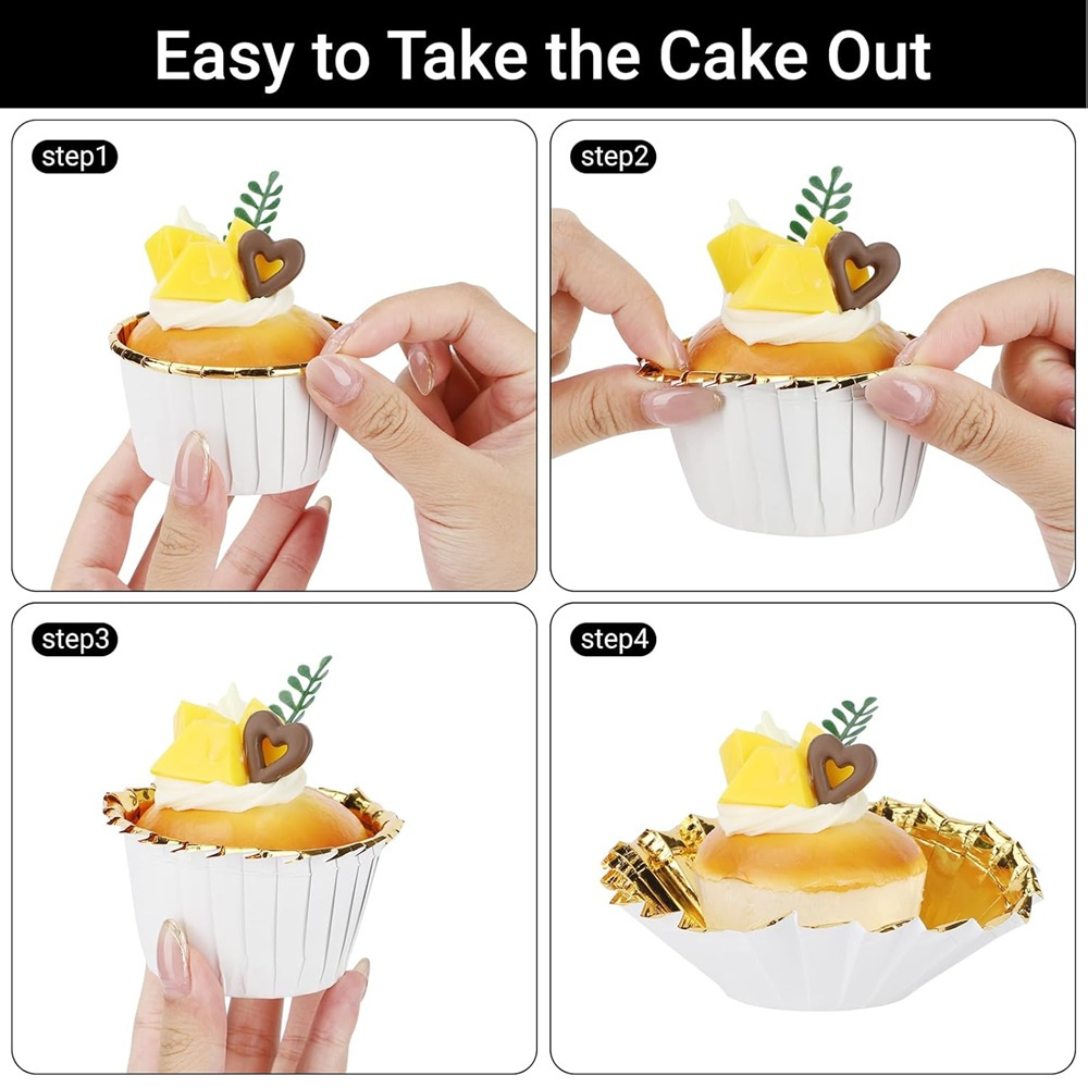 50 pcs Muffins Cup Paper Cupca - Kitchen Baking Paper บทวิจารณ์และราคา