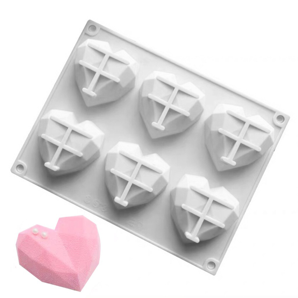 3D 6 Cavity Diamond Love Silic - Kitchen Baking Store บทวิจารณ์และราคา