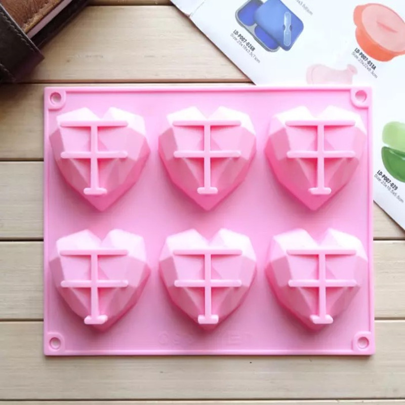 3D 6 Cavity Diamond Love Silic - Kitchen Baking Store บทวิจารณ์และราคา