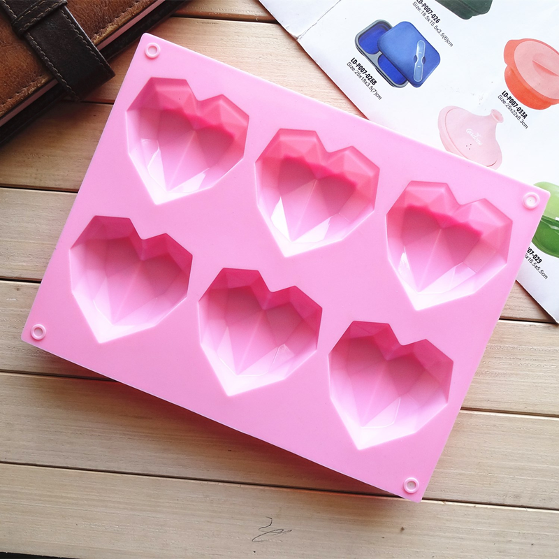 3D 6 Cavity Diamond Love Silic - Kitchen Baking Store บทวิจารณ์และราคา