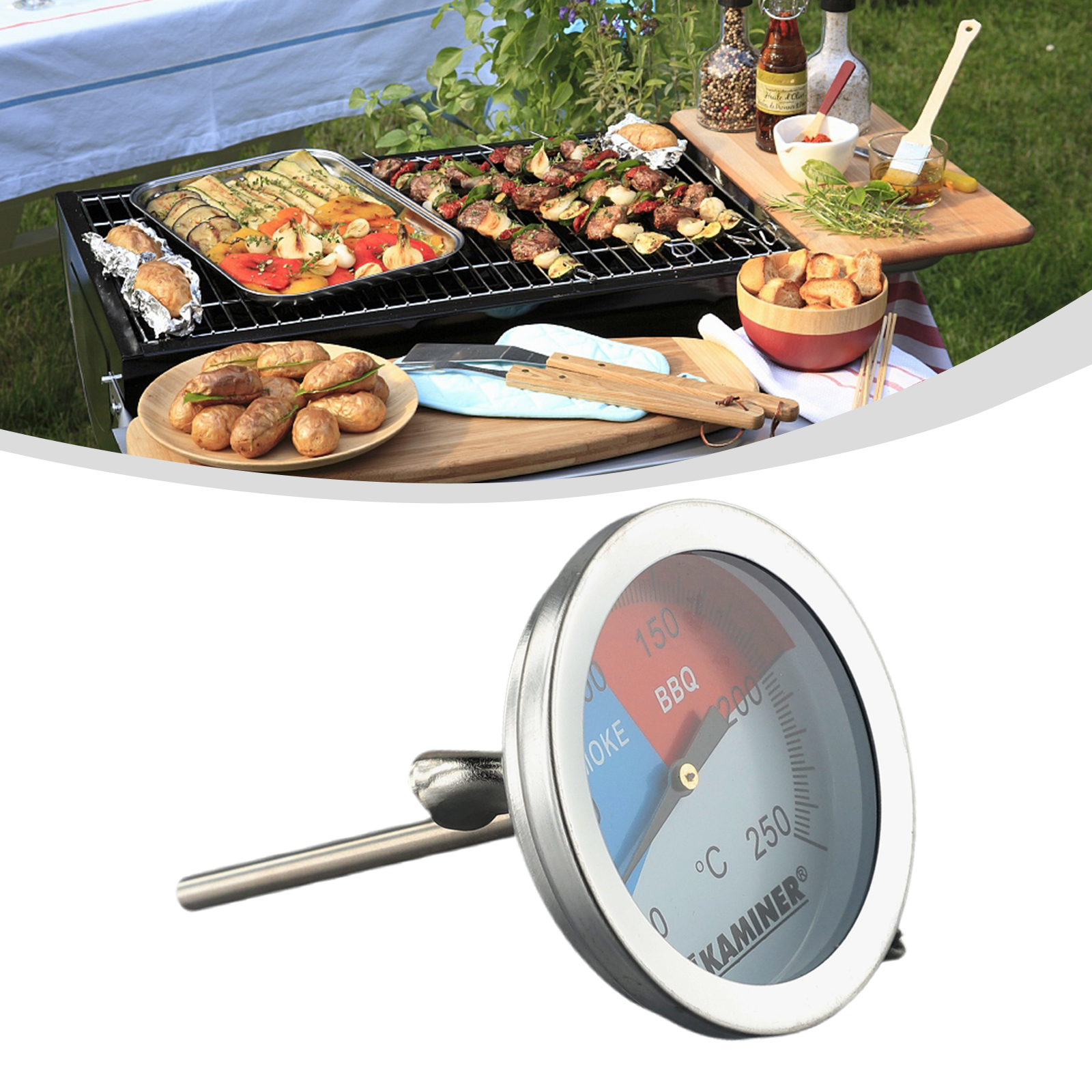 1pc BBQ Grill Thermometer Edel - Oven Thermometer Analog บทวิจารณ์และราคา