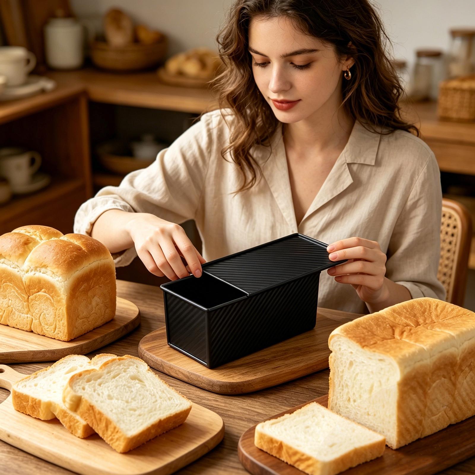 Loaf Pan With Lid Corrugated C - Kitchen Baking Pans บทวิจารณ์และราคา