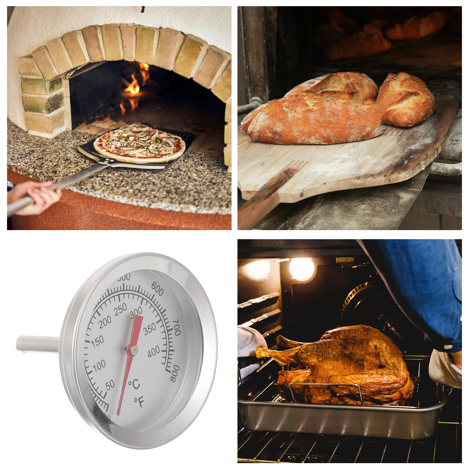 Large Dial Oven Thermometer St - Kitchen Baking Oven บทวิจารณ์และราคา