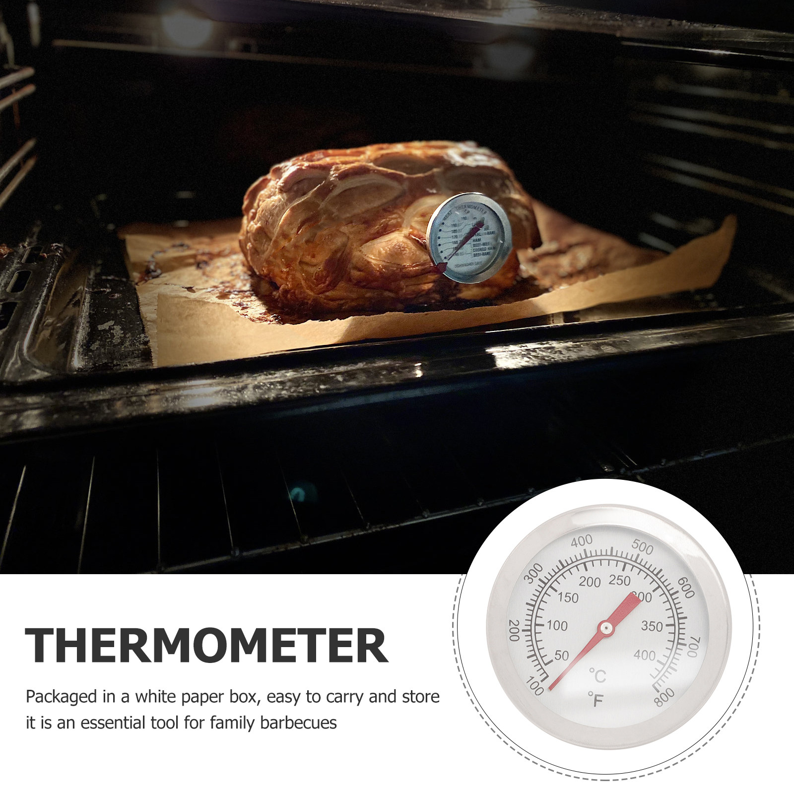 Large Dial Oven Thermometer St - Kitchen Baking Oven บทวิจารณ์และราคา