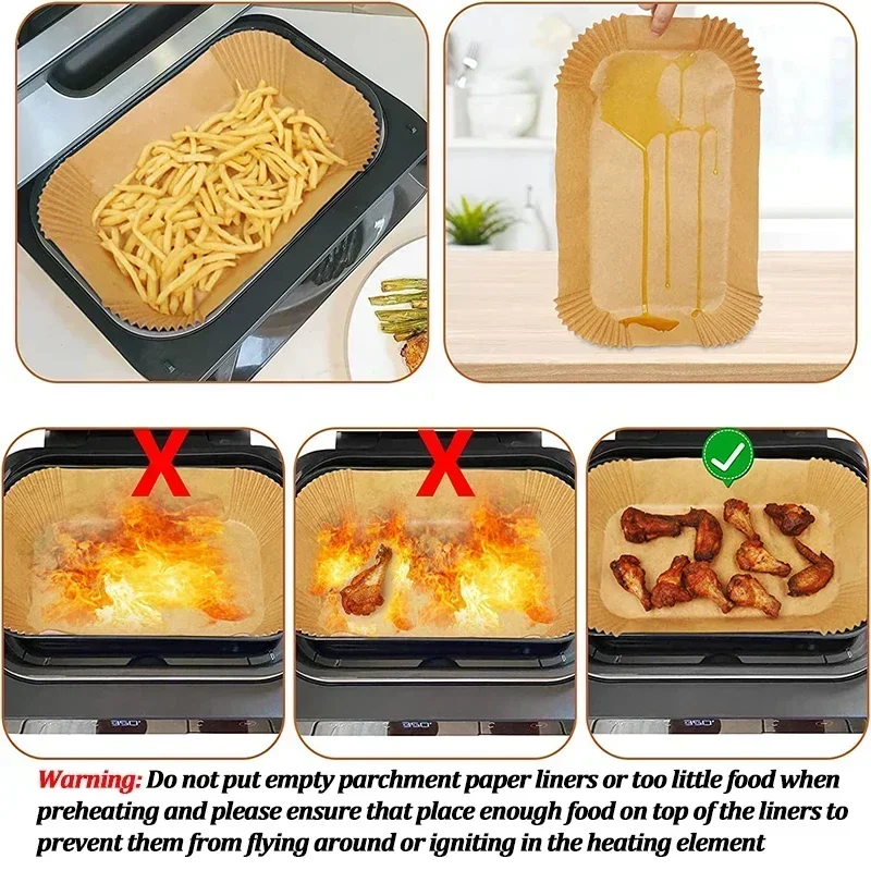 Disposable Air Fryer Paper Non - Kitchen Baking Store บทวิจารณ์และราคา