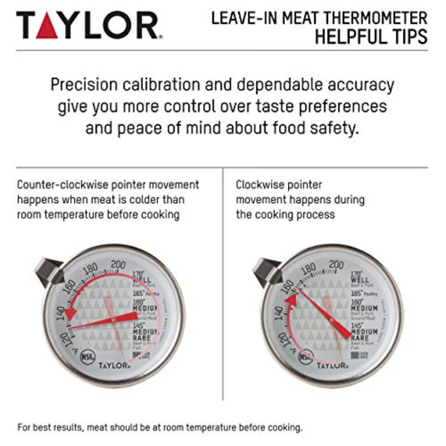 Leave-in Meat Oven Safe Analog - Oven Thermometer Analog บทวิจารณ์และราคา