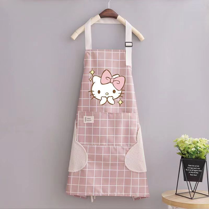 Hello Kitty Apron Cute Cartoon - Kitchen Job บทวิจารณ์และราคา