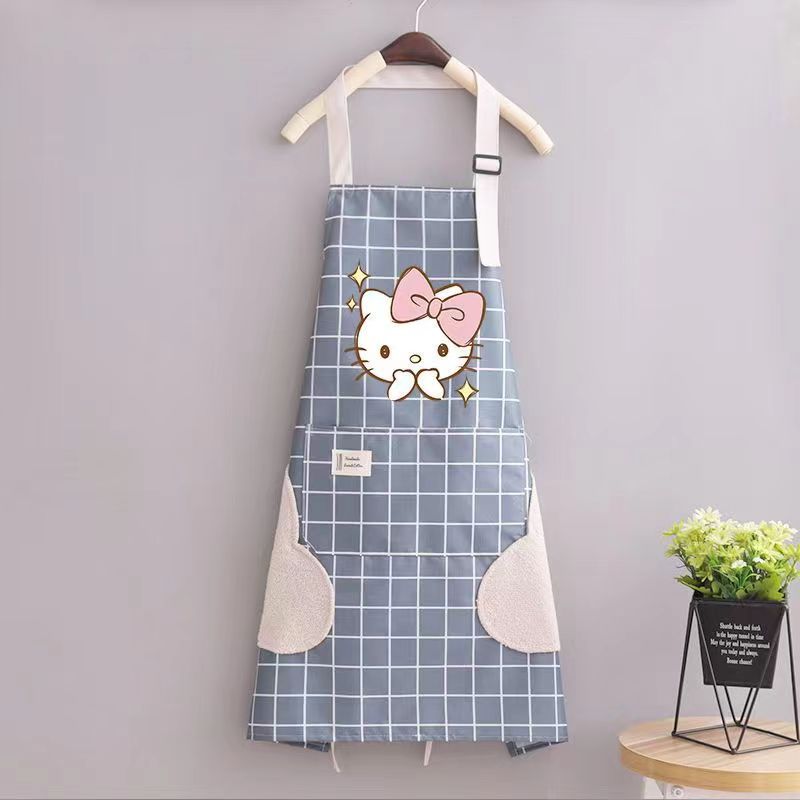 Hello Kitty Apron Cute Cartoon - Kitchen Job บทวิจารณ์และราคา
