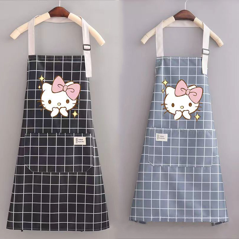 Hello Kitty Apron Cute Cartoon - Kitchen Job บทวิจารณ์และราคา