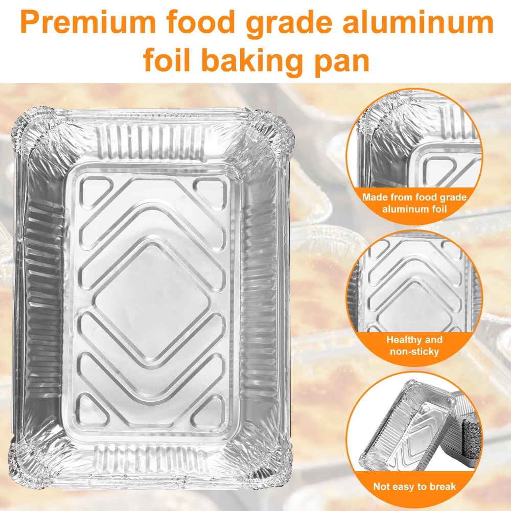 10PCS Disposable Aluminum Foil - Kitchen Baking Storage Containers บทวิจารณ์และราคา