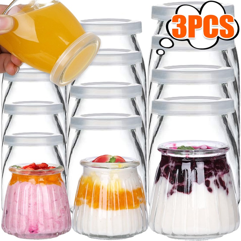 100/150/200ML Glass Yogurt Jar - Kitchen Baking Storage Containers บทวิจารณ์และราคา