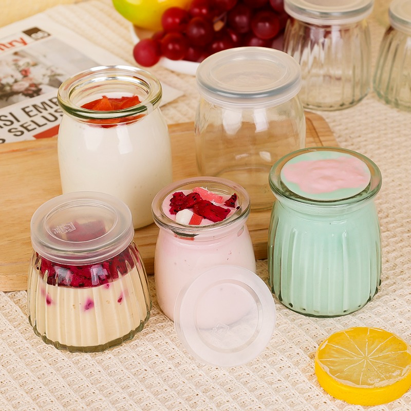 100/150/200ML Glass Yogurt Jar - Kitchen Baking Storage Containers บทวิจารณ์และราคา