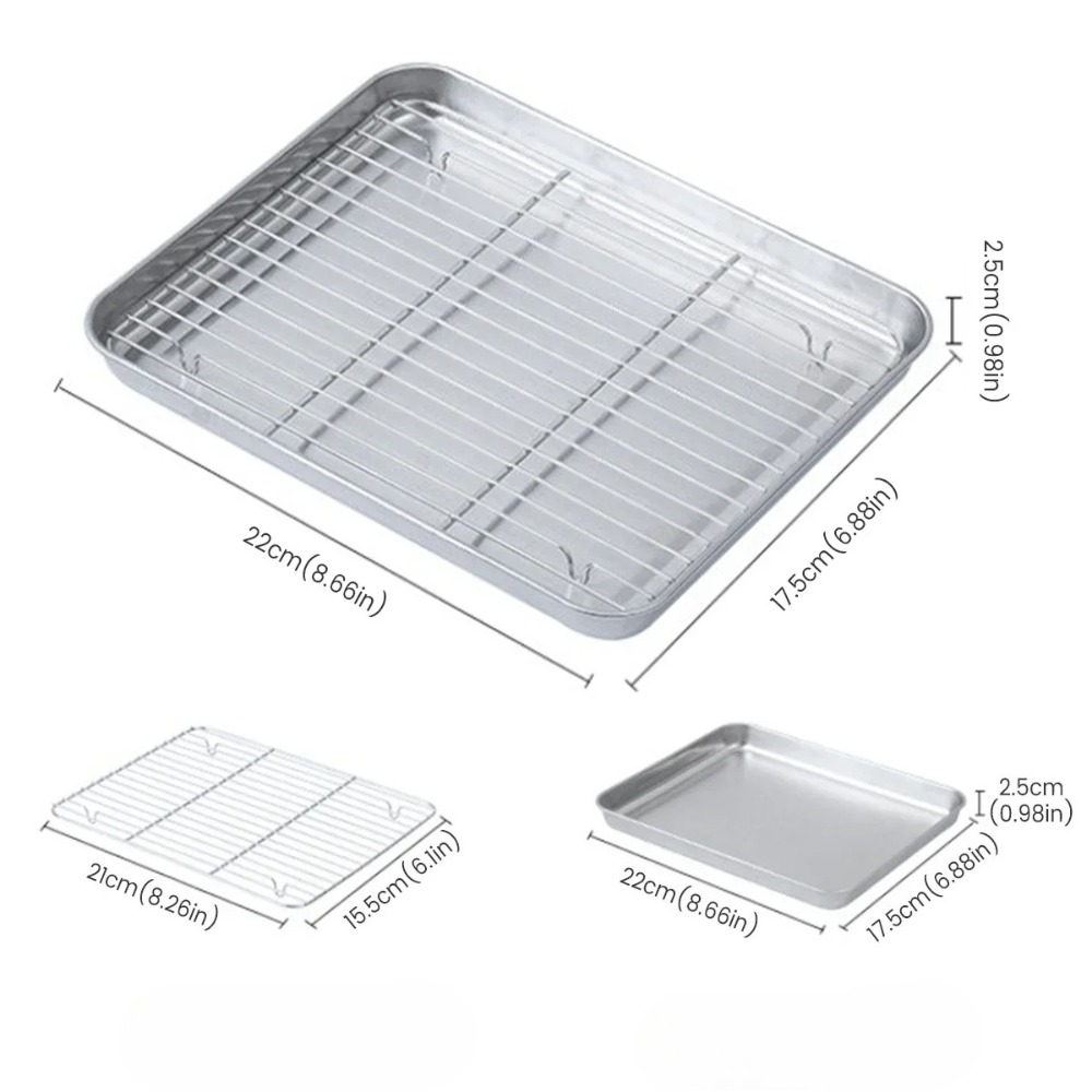 Stainless Steel Baking Sheet w - Cooling Rack Wire บทวิจารณ์และราคา