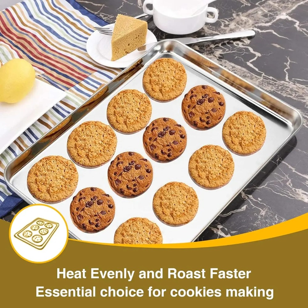 Stainless Steel Baking Sheet w - Cooling Rack Wire บทวิจารณ์และราคา