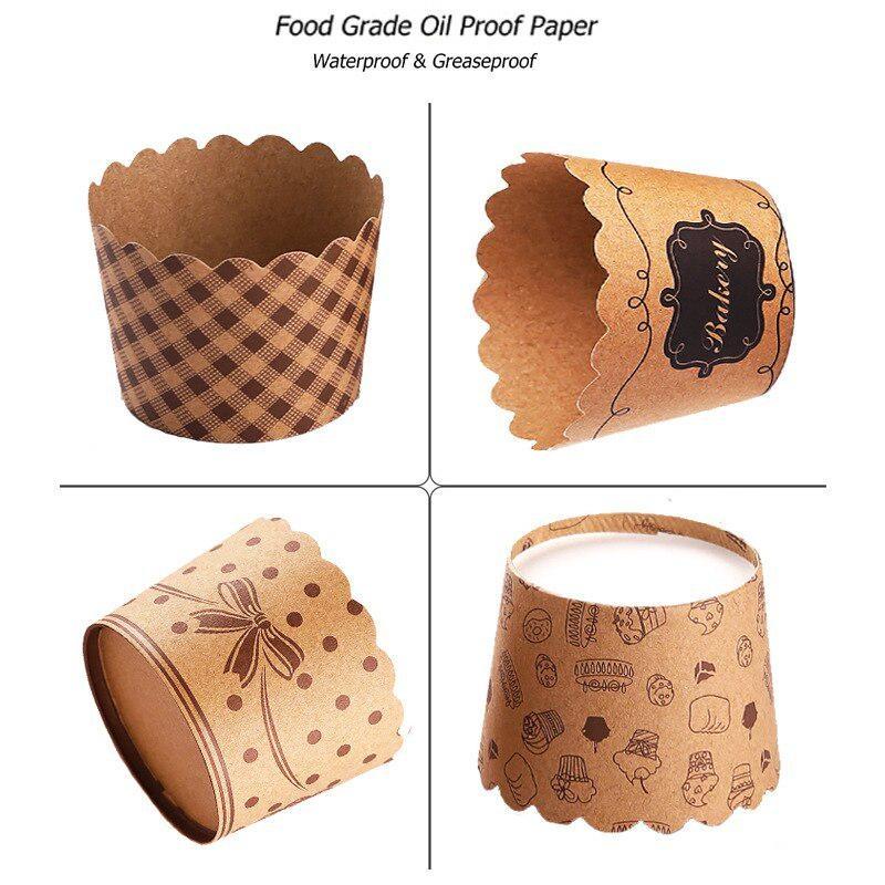 50Pcs/Pack Cupcake Paper Cups  - Kitchen Baking Paper บทวิจารณ์และราคา
