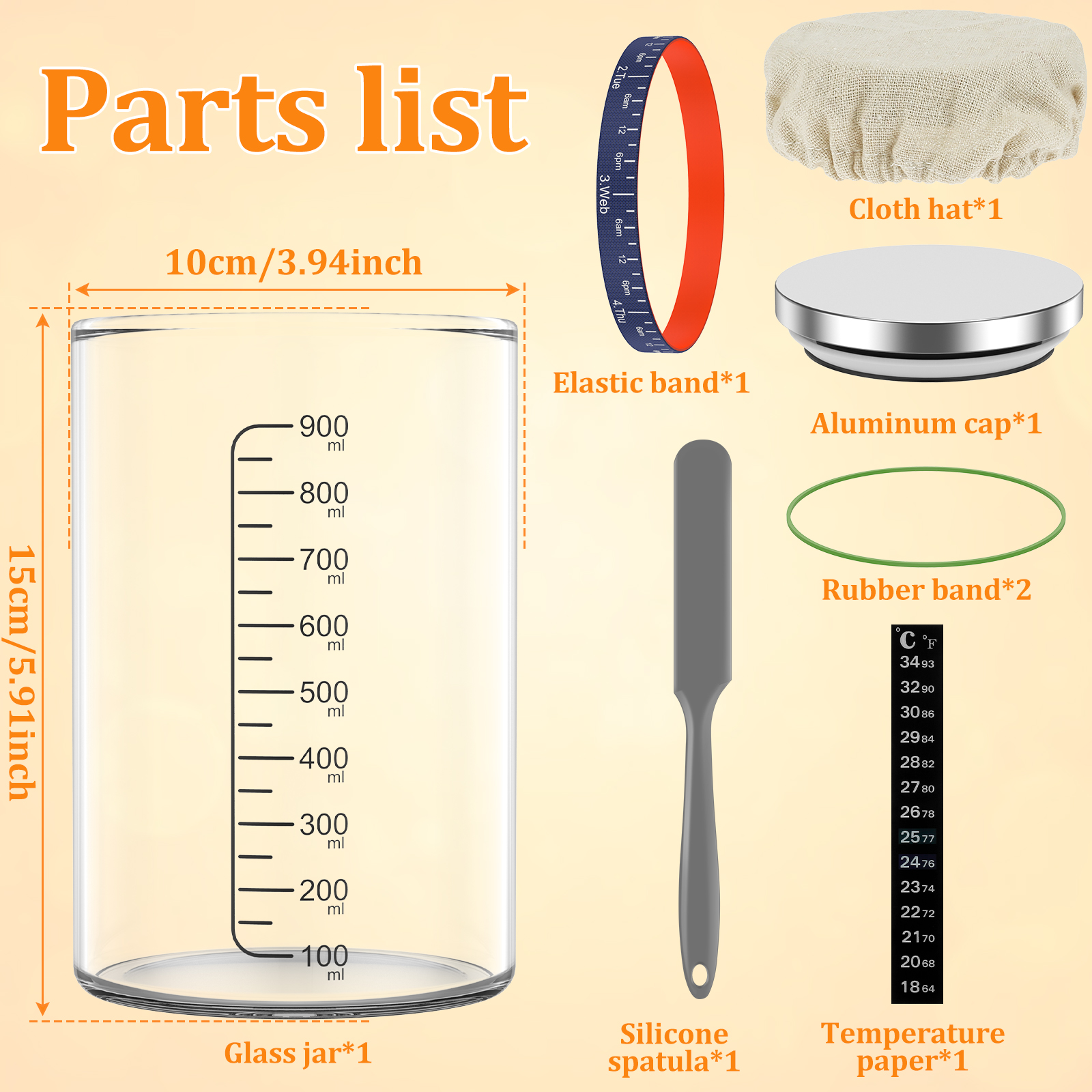 Sourdough Starter Jar Kit 900m - Kitchen Baking Storage Containers บทวิจารณ์และราคา