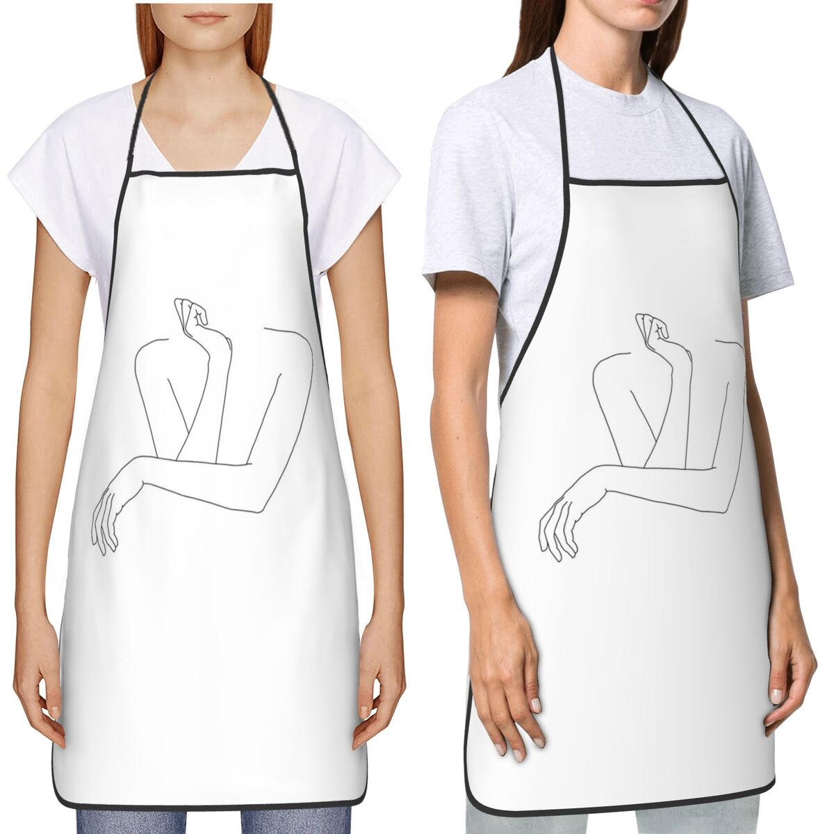 Folded Arms Line Drawing - Ann - Kitchen Baking Drawing บทวิจารณ์และราคา