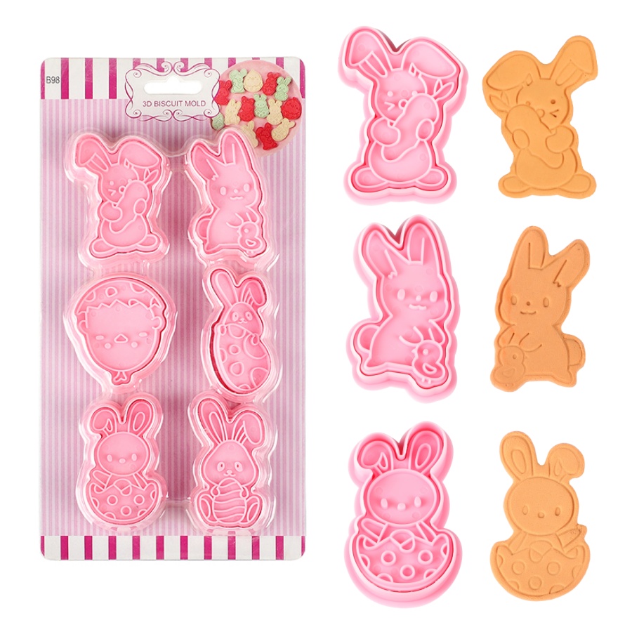 6pcs/Set Easter Bunny Cookie C - Kitchen Baking Set บทวิจารณ์และราคา