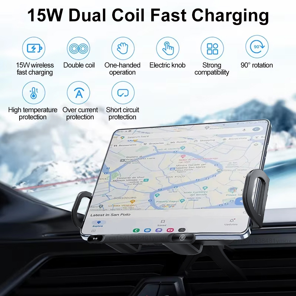 Car Wireless Charger Dual Coil - Cooling Rack Wire บทวิจารณ์และราคา