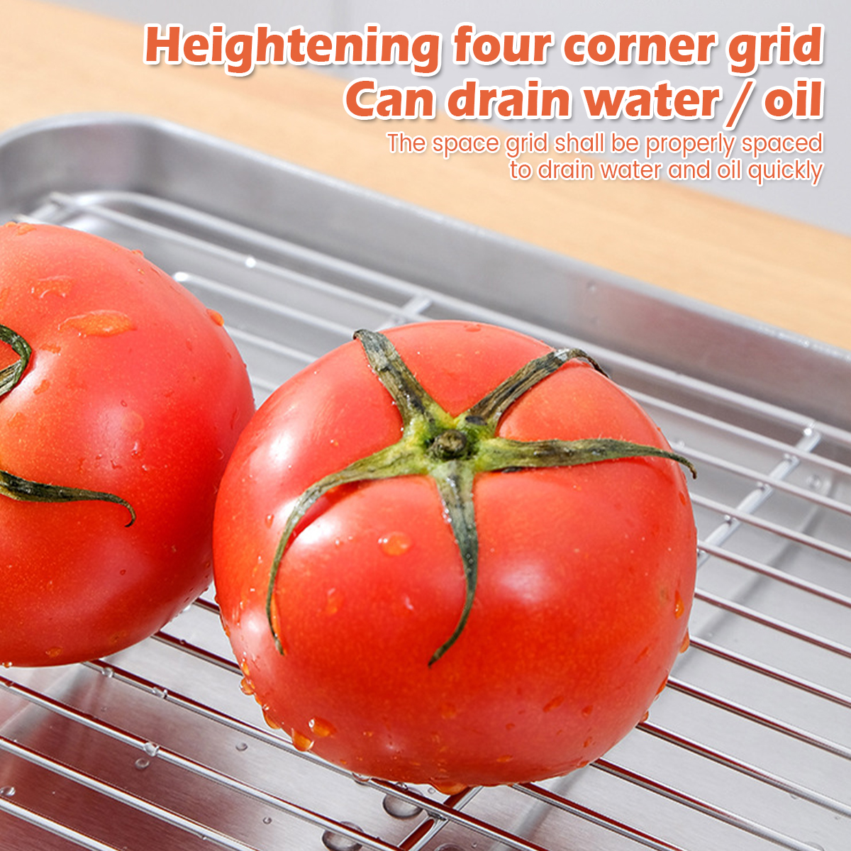 Stainless Steel Baking Tray wi - Cooling Rack Wire บทวิจารณ์และราคา