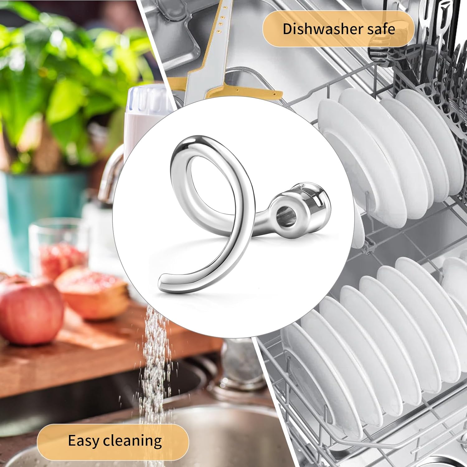Stainless Steel Dough Hook Att - Kitchen Aid Baking Bread บทวิจารณ์และราคา