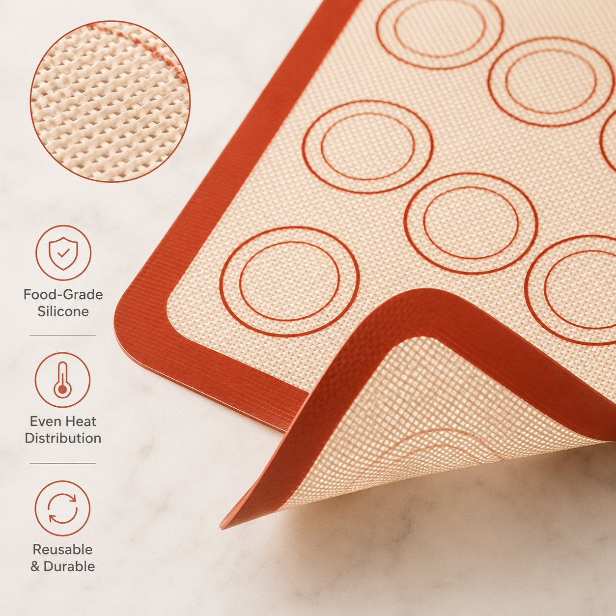 42x30cm Silicone Baking Mat No - Kitchen Baking Oven บทวิจารณ์และราคา