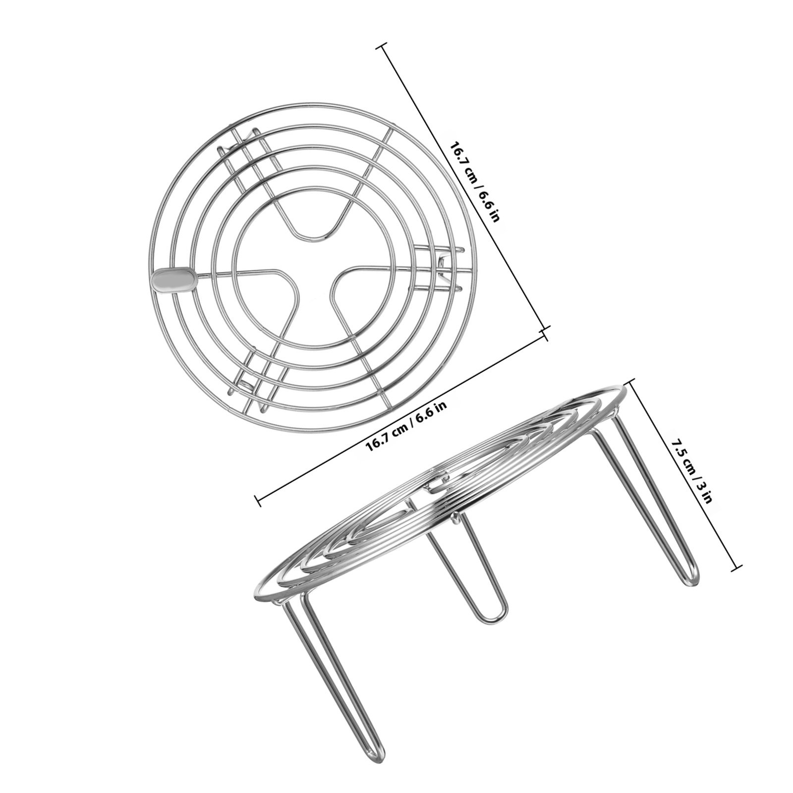 Premium Round Steamer Rack Sta - Cooling Rack Wire บทวิจารณ์และราคา