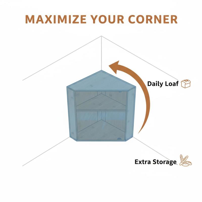 Corner Bread Box for Kitchen C - Kitchen Baking Storage Containers บทวิจารณ์และราคา