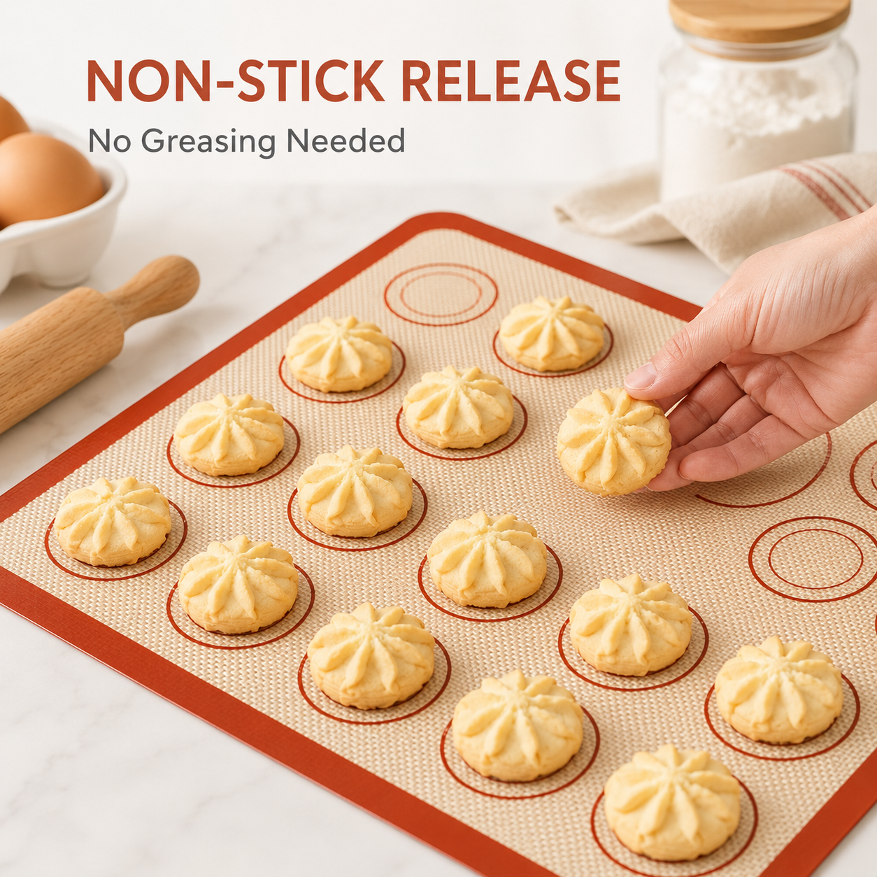 Non Stick Silicone Baking Mat  - Kitchen Baking Oven บทวิจารณ์และราคา