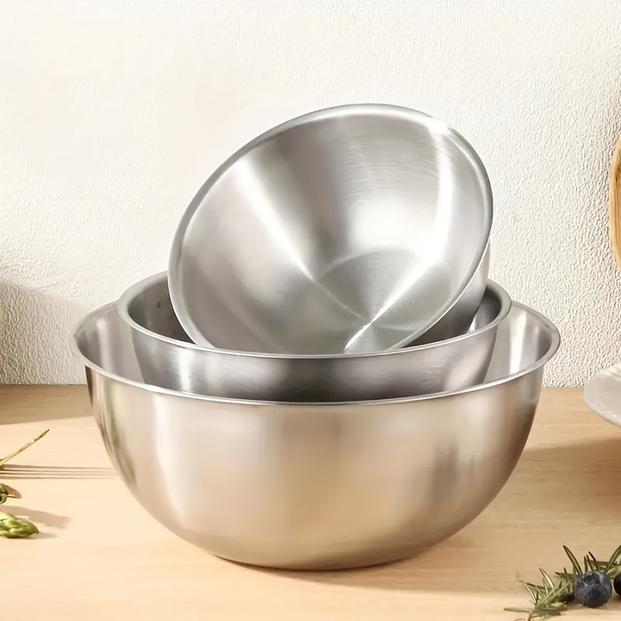 3pcs Stainless Steel Salad Bow - Kitchen Baking Set บทวิจารณ์และราคา