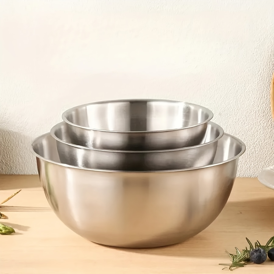 3pcs Stainless Steel Salad Bow - Kitchen Baking Set บทวิจารณ์และราคา