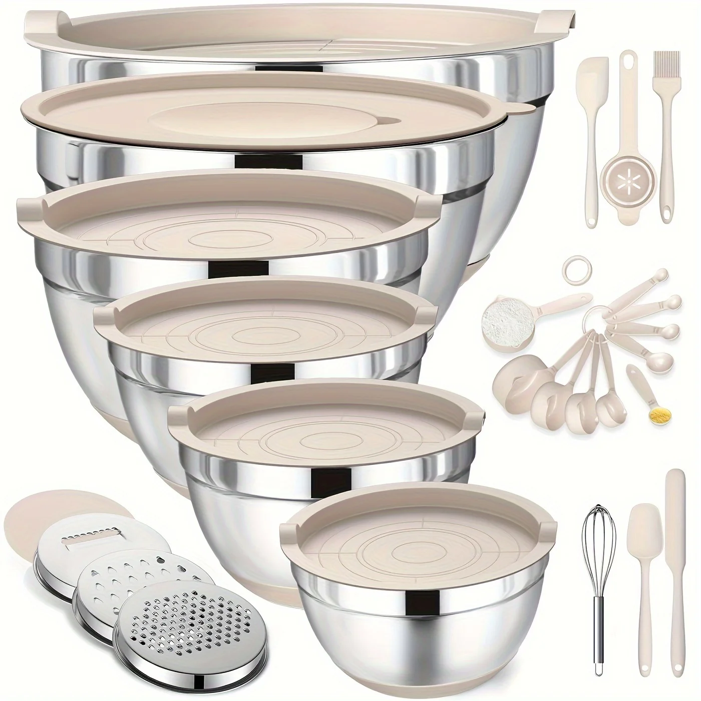 Set of Mixing Bowls Made of St - Kitchen Baking Set บทวิจารณ์และราคา
